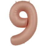 Balon Folie 86cm Cifra 9 Roz Vintage Ultra Mat Folat