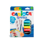 Guase cu pensula Tempera 10mlX7. CARIOCA