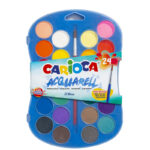 Aquarele cu pensula box 24 culori.CARIOCA