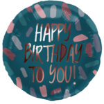 Balon Folie 45cm Happy Birthday Chique Rose Gold Folat