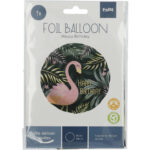 Balon Folie 45cm Happy Birthday Flamingo Folat - imagine 2