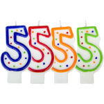 Lumanare Cifra 5 cu puncte Folat