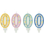 Lumanare Cifra 0 Sprinkles 9cm in asort. Folat