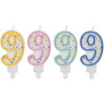 Lumanare Cifra 9 Sprinkles 9cm in asort. Folat