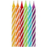 Set 16 Lumanari Candles Rainbow Twist Folat - imagine 2