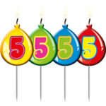 Lumanare Balon Cifra 5 in asort. Folat