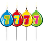 Lumanare Balon Cifra 7 in asort. Folat