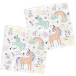 Set 20 Servetele 33x33cm Unicorn Folat
