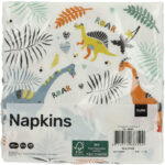 Set 20 Servetele 33x33cm Dino Folat - imagine 2