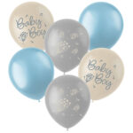 Set 6 Baloane latex Baby Boy 33cm Folat
