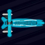 Trotineta Mini Deluxe Glow LED Plus Glacier Aqua MICRO - imagine 4