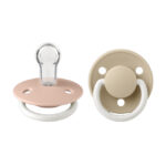 Suzeta din silicon Bibs De Lux 0-36 luni 2buc Blush Glow/ Vanilla Glow Bibs - imagine 2