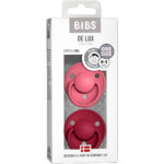 Suzeta din silicon Bibs De Lux 0-36 luni 2buc Coral/Ruby Bibs - imagine 3