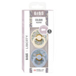 Suzeta din latex Bibs Liberty 0-6 luni 2buc Eloise Dusty Blue Mix Bibs - imagine 3