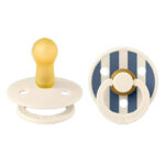 Suzete din latex Bibs Color Studio 6-18 luni 2buc Ivory Steel Blue Mix Bibs - imagine 2