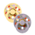 Suzete din latex Bibs Colour 0-6 luni 2buc Liberty Strawberries/Cream Pale Butter Bibs