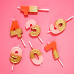 Lumanare Retro Vibes Warm Hues Metallic Cifra 4 Folat — изображение 3