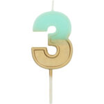 Lumanare Retro Vibes Cool Hues Metalli Cifra 3 Folat