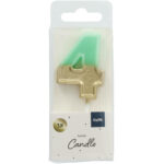 Lumanare Retro Vibes Cool Hues Metalli Cifra 4 Folat - imagine 2