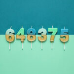 Lumanare Retro Vibes Cool Hues Metalli Cifra 2 Folat — изображение 4