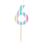 Lumanare Cifra 6 Pastel Vibes multicolor Folat