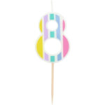 Lumanare Cifra 8 Pastel Vibes multicolor Folat