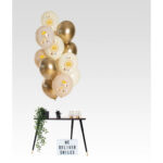 Set 12 Baloane latex Birthday Sunshine 33cm Folat - imagine 3