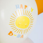 Set 12 Baloane latex Birthday Sunshine 33cm Folat - imagine 4