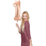 Balon Folie 86cm Rose Gold Cifra 1 Folat — изображение 2