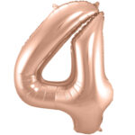Balon Folie 86cm Rose Gold Cifra 4 Folat - imagine 2