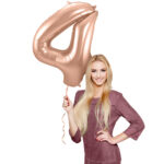 Balon Folie 86cm Rose Gold Cifra 4 Folat - imagine 3