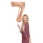 Balon Folie 86cm Rose Gold Cifra 7 Folat - imagine 3