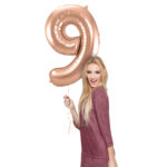 Balon Folie 86cm Rose Gold Cifra 9 Folat - imagine 3