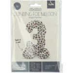 Balon Folie72cm Bright Panther Cifra 3 cu baza Folat — изображение 2