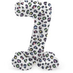 Balon Folie72cm Bright Panther Cifra 7 cu baza Folat