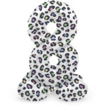 Balon Folie72cm Bright Panther Cifra 8 cu baza Folat