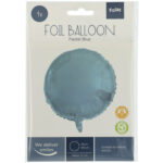 Balon Folie 45 cm Pastel Blue Mat Folat - imagine 2