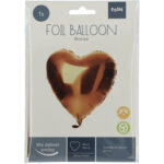 Balon Inima 45 cm Bronze Folat - imagine 2