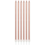 Set 16 Lumanari Rose Gold Metallic 15cm Folat