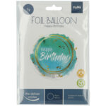 Balon Folie 45 cm Birthday Watercolor Aqua Folat - imagine 2