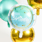 Balon Folie 45 cm Birthday Watercolor Aqua Folat - imagine 3