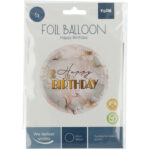 Balon Folie 45 cm Birthday Marble Folat - imagine 2