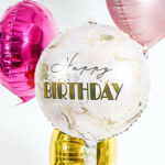 Balon Folie 45 cm Birthday Marble Folat - imagine 3