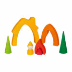 Jucarie lemn - Piramida cu casuti GOKI - imagine 2