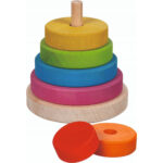 Piramida lemn 13 x 11 cm, 7 buc GOKI - imagine 2