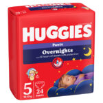 Scutece-chilotei de noapte Huggies Overnights Pack 5 12-17kg 24 scutece Huggies