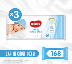 Servetele umede Pure Extra Care 168buc Huggies