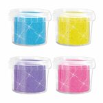 Plastilina colorata vegana cu sclipici 4 x 90gr SES — изображение 2