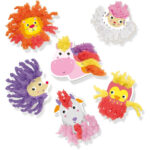 Set creativ de jucarie Bucle pufoase Animale din fire moi SES - imagine 2