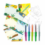Set carioci colorate cu aerograf si matrite cu dinozauri SES — изображение 2